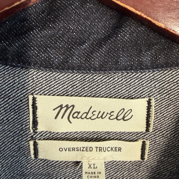 Madewell The Oversized Jean Jacket in Lunar Wash Black Sz XL - Picture 9 of 12